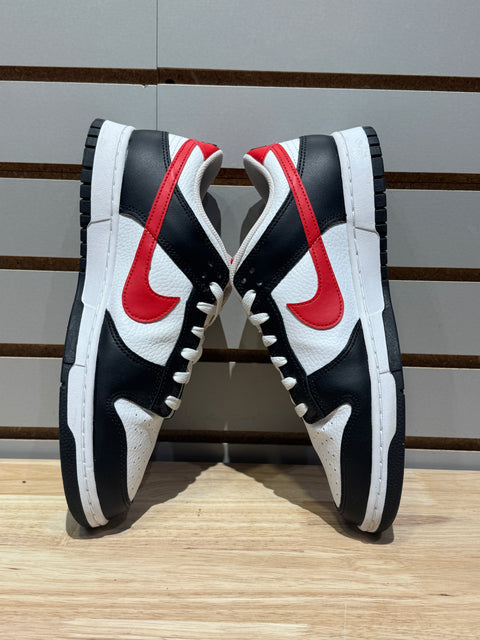 Nike Dunk Low Retro Red Swoosh Panda Sz 10
