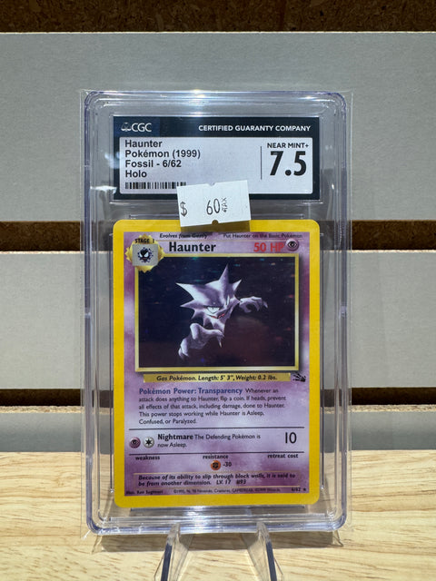 Haunter Pokémon (1999) Fossil - 6/62 Holo CGC NMNT 7.5