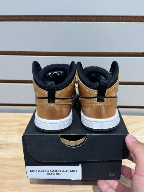 Jordan 1 Mid SE Metallic Gold Black (TD)