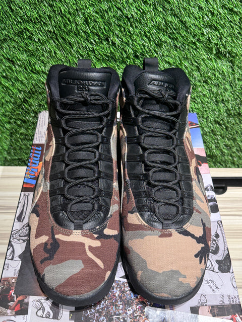 Jordan 10 Retro Woodland Camo Sz 14