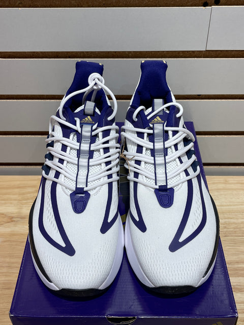 adidas Washington Alphaboost V1 Cloud White Team College Purple Core Black Sz 11