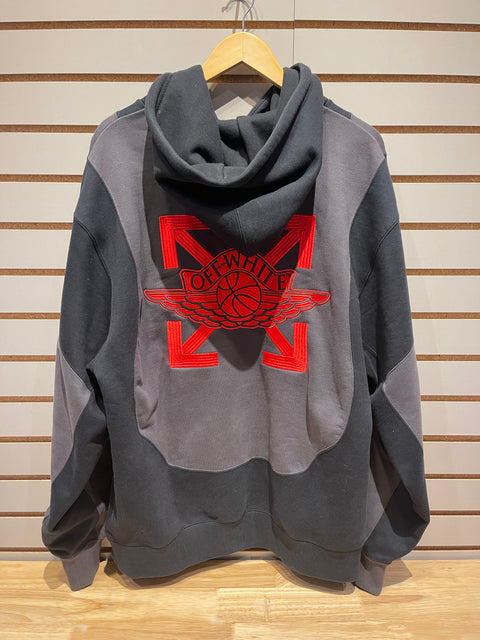 OFF-WHITE x Jordan Hoodie Black Sz L