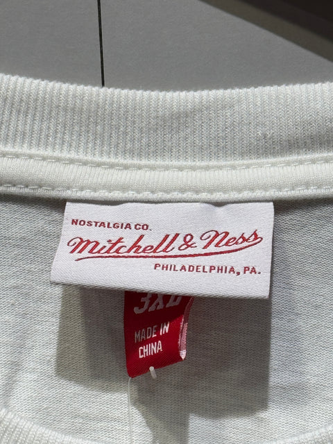 Mitchell & Ness Men's Nba Atlanta Hawks Short Sleeve T-shirt Cream Sz XXXL