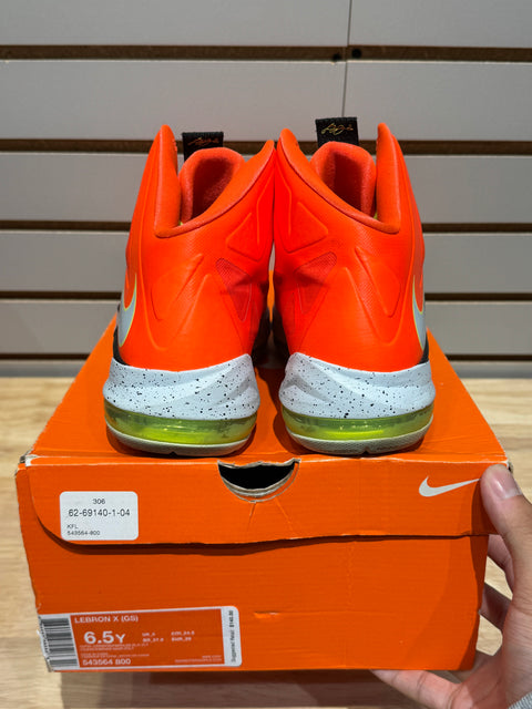 Nike Lebron 10 GS Bright Crimson Sz 6.5Y