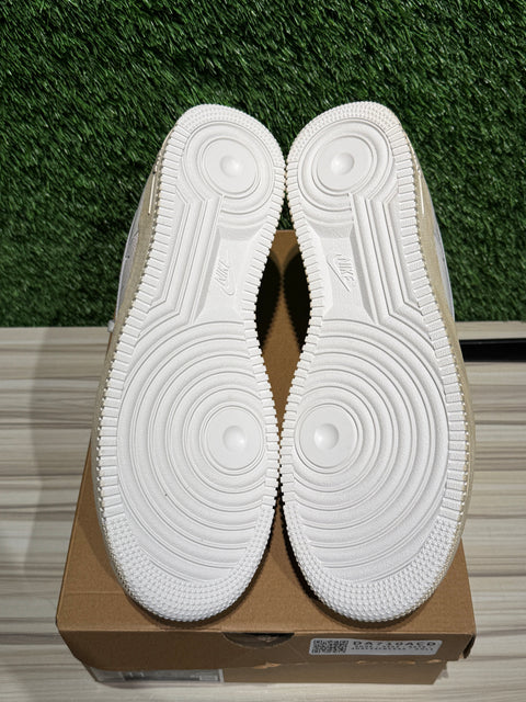 Nike Air Force 1 Low .SWOOSH Dirty Triple White Sz 11