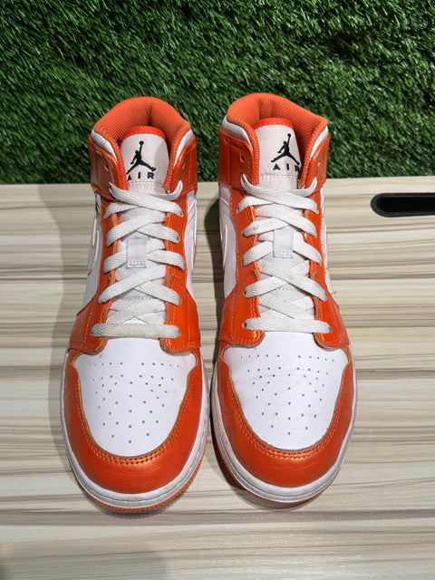 Jordan 1 Mid Metallic Orange (GS) Sz 7Y