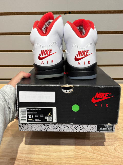 Jordan 5 Retro Fire Red Silver Tongue (2020) Sz 10M