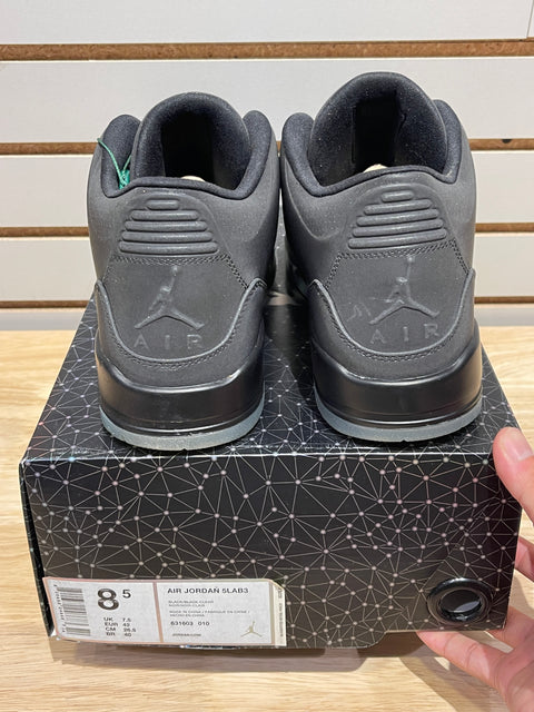 Jordan 3 Retro 5Lab3 Black Sz 8.5M