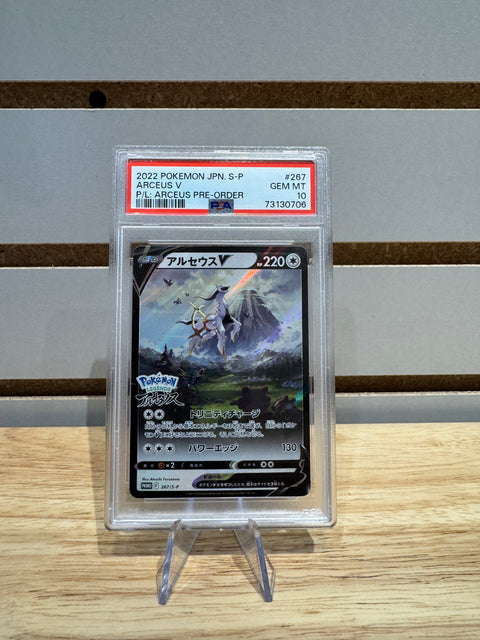 2022 POKEMON JPN. S-P ARCEUS V P/L: ARCEUS PRE-ORDER PSA 10