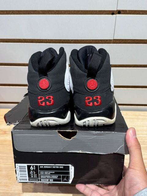 Jordan 9 Retro White Black Red (2010) (GS) Sz 6.5Y