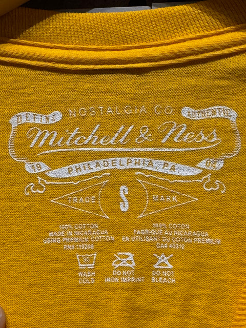 Los Angeles Lakers Gold M&N x Uninterrupted Hardwood Classics Long Sleeve T-Shirt Sz S