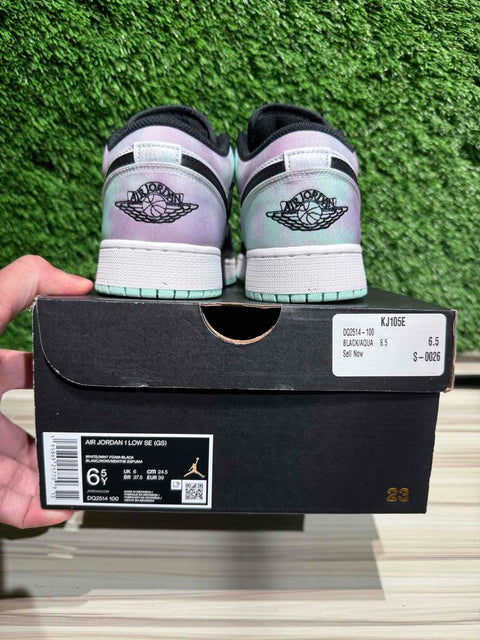 Jordan 1 Low Easter Pastel Tie-Dye (GS) Sz 6.5Y