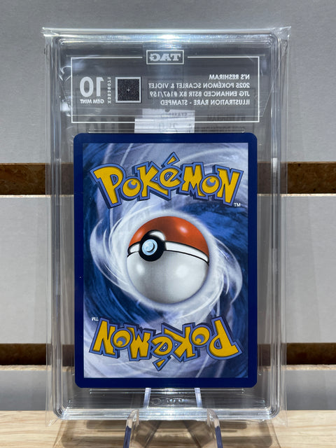 N'S RESHIRAM 2025 POKÉMON SCARLET & VIOLET JG ENHANCED BSTR BX #167/159 ILLUSTRATION RARE - STAMPED TAG 10
