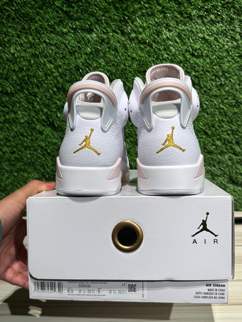 Jordan 6 Retro Gold Hoops (Women's) Sz 5M