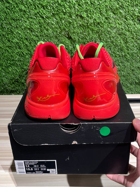 Nike Kobe 6 Protro Reverse Grinch Sz 14M