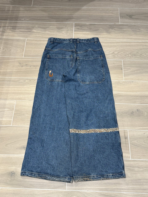 Bombshell Hooks Light Wash Wide-Leg Blue Denim Jeans