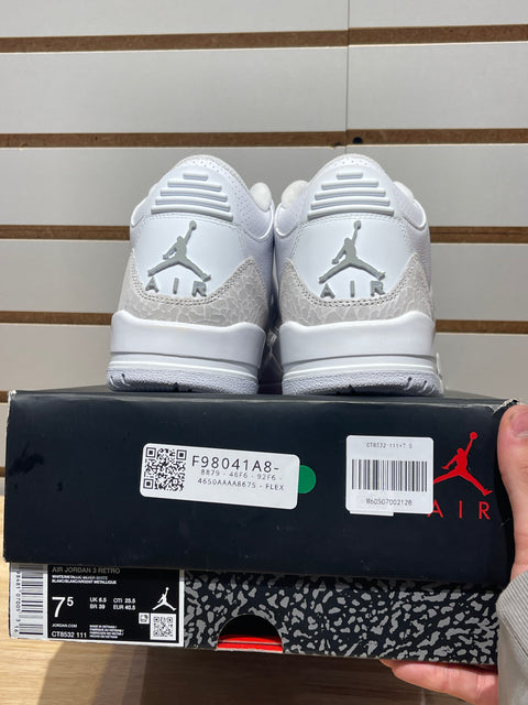 Jordan 3 Retro Pure Money Sz 7.5