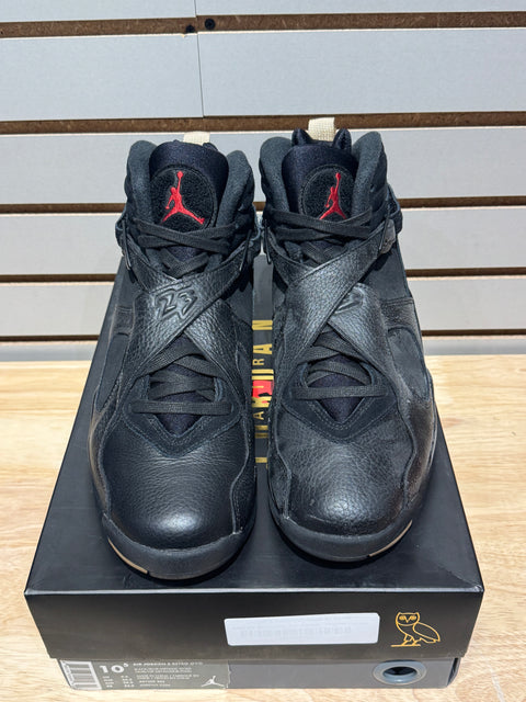 Jordan 8 Retro OVO Black Sz 10.5