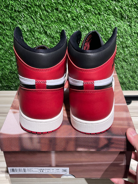 Jordan 1 Retro High OG Black Toe Reimagined Sz 12