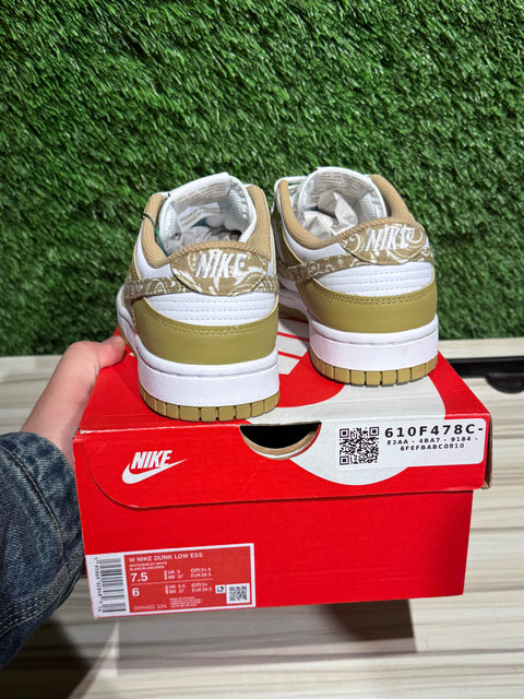 Nike Dunk Low Essential Paisley Pack Barley (Women's) Sz 6M/7.5W
