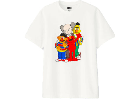 KAWS x Uniqlo x Sesame Street Group Tee White Sz XL