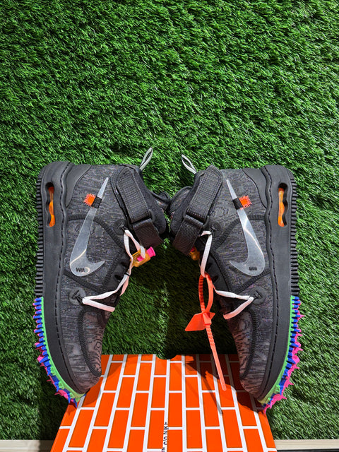 Nike Air Force 1 Mid Off-White Black Sz 10M