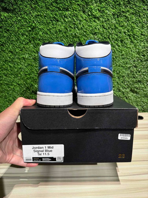 Jordan 1 Mid Signal Blue Sz 11.5M