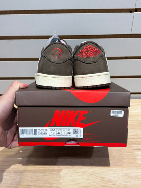 Jordan 1 Retro Low OG SP Travis Scott Mocha Sz 10M