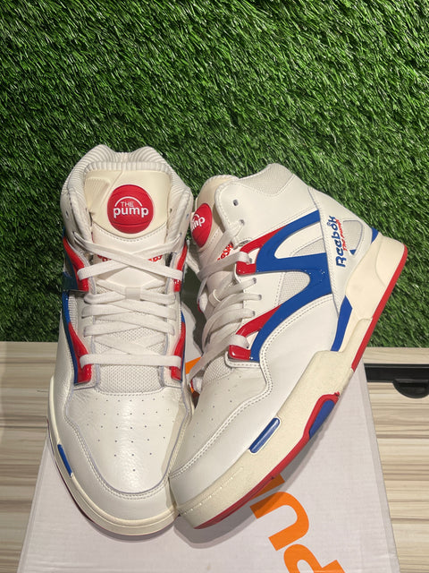 Reebok Pump Omni Zone II Chalk Vector Blue Sz 10.5M