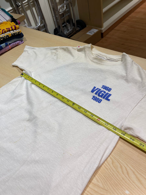 1988 True Vintage 70s Single Stitch Duke Vigil 20th Anniversary Hanes Beefy Tag Tee Sz L