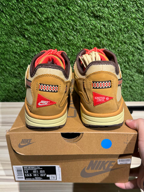 Nike Air Max 1 Travis Scott Cactus Jack Wheat Lemon Drop Sz 12M