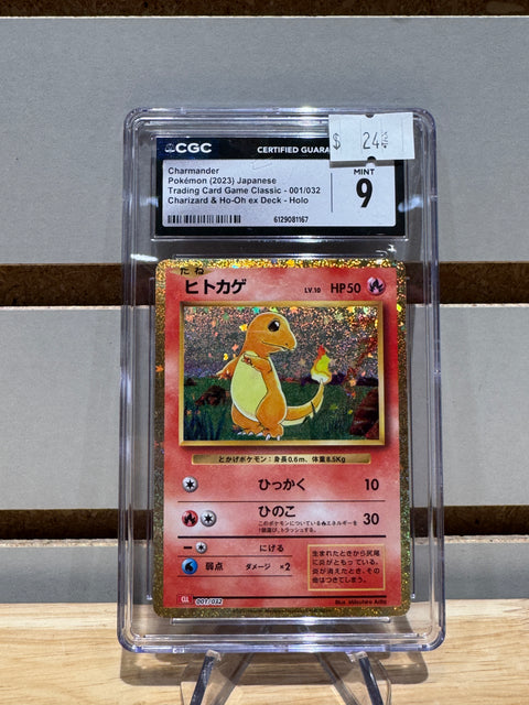 Pokémon Charmander Holo 001/032 Rare CGC 9 Classic Collection CLL Japanese