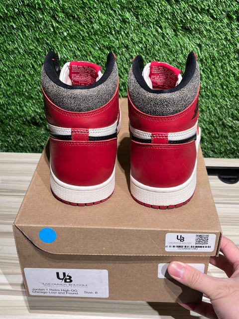 Jordan 1 Retro High OG Chicago Lost and Found Sz 8M