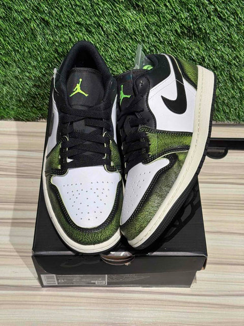 Jordan 1 Low Wear Away Electric Green Sz 8.5M