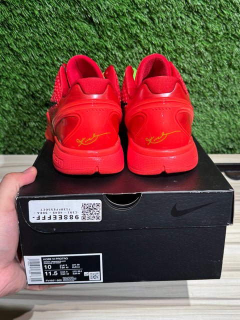 Nike Kobe 6 Protro Reverse Grinch Sz 10
