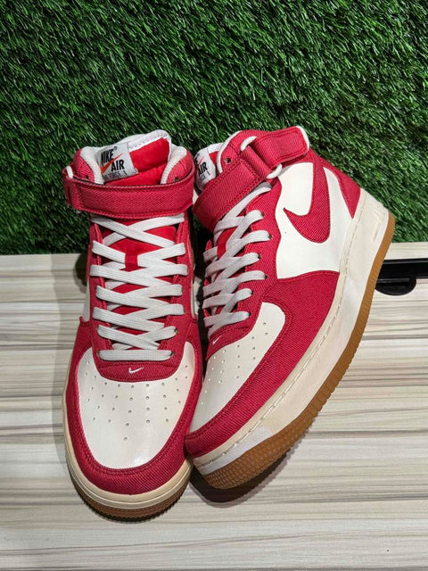 Nike Air Force 1 Mid Red Denim Sz 10M