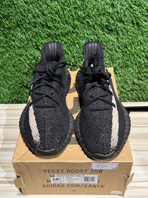 adidas Yeezy Boost 350 V2 Core Black White Sz 10.5M