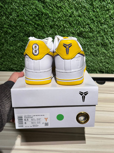 Nike Air Force 1 Low Retro QS Kobe Bryant Lakers Home Sz 6.5M