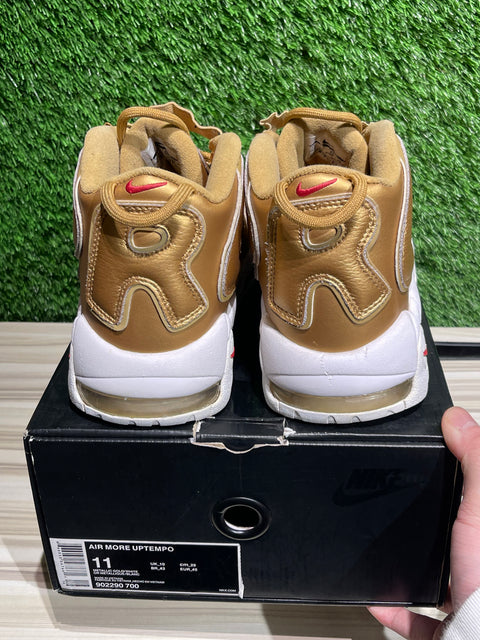 Nike Air More Uptempo Supreme Suptempo Gold Sz 11M