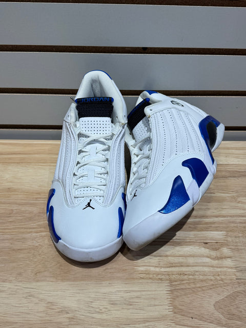 Jordan 14 Retro White Hyper Royal Sz 11