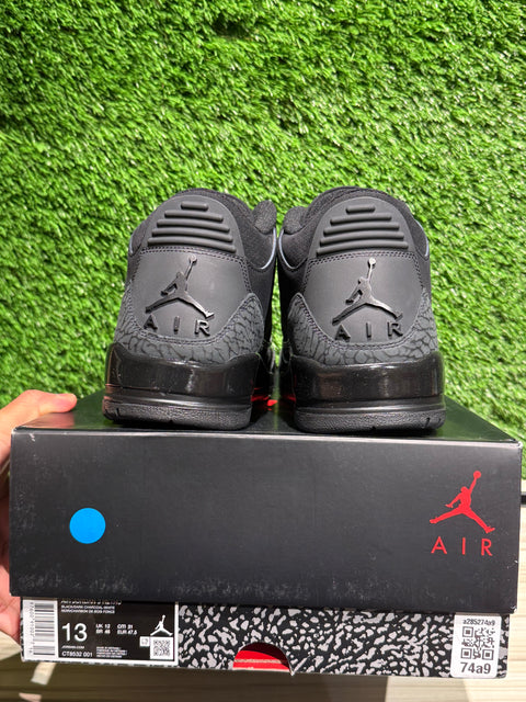 Jordan 3 Retro Black Cat (2025) Sz 13M