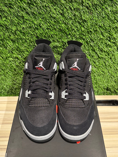 Jordan 4 Retro Black Canvas (GS) Sz 7Y