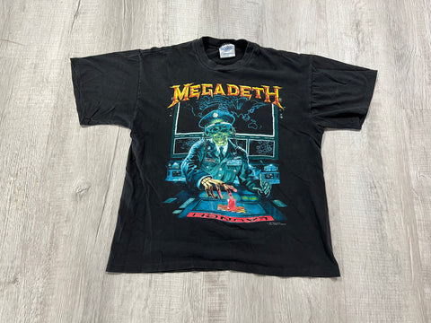 1990 Megadeth Launch Tee Sz L
