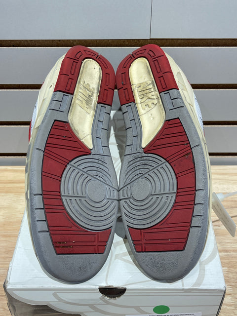 Jordan 2 Retro Low SP Off-White White Red Sz 11