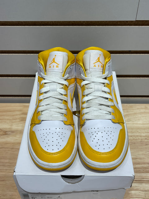 Jordan 1 Mid White University Gold (Women's) Sz 5M