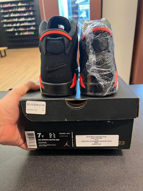 Jordan 6 Retro Black Infrared (2019) Sz 7Y