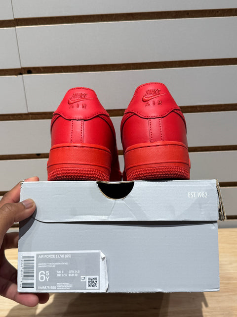 Nike Air Force 1 Low LV8 University Red (GS) Sz 6.5Y/8W