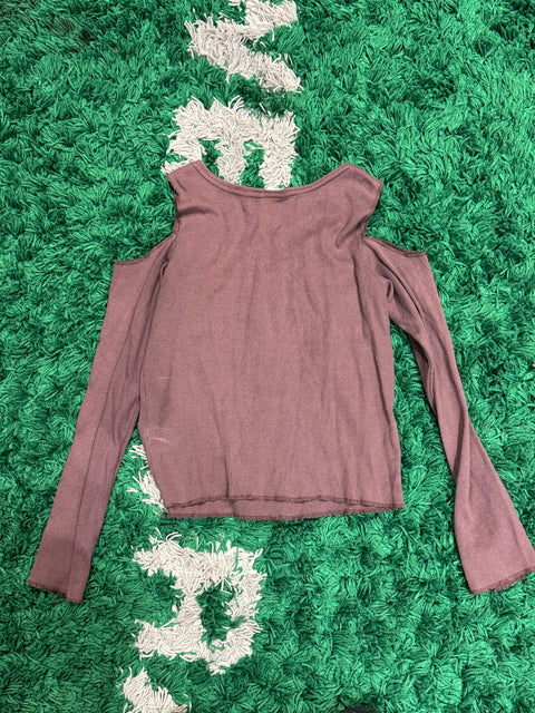 2000s Women's Ed Hardy Cold-Shoulder Zip Top Sz S