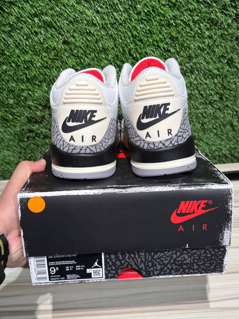 Jordan 3 Retro White Cement Reimagined Sz 9.5M
