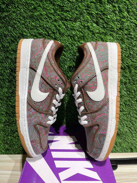 Nike SB Dunk Low Pro Paisley Brown Sz 9